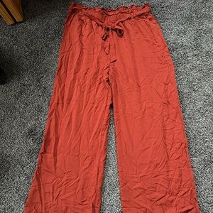 Burnt orange wide legs pants